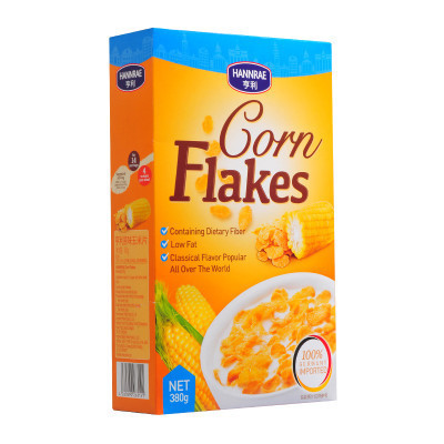 亨利 原味玉米片380g 德国进口玉米片 即食冲饮营养谷物早餐