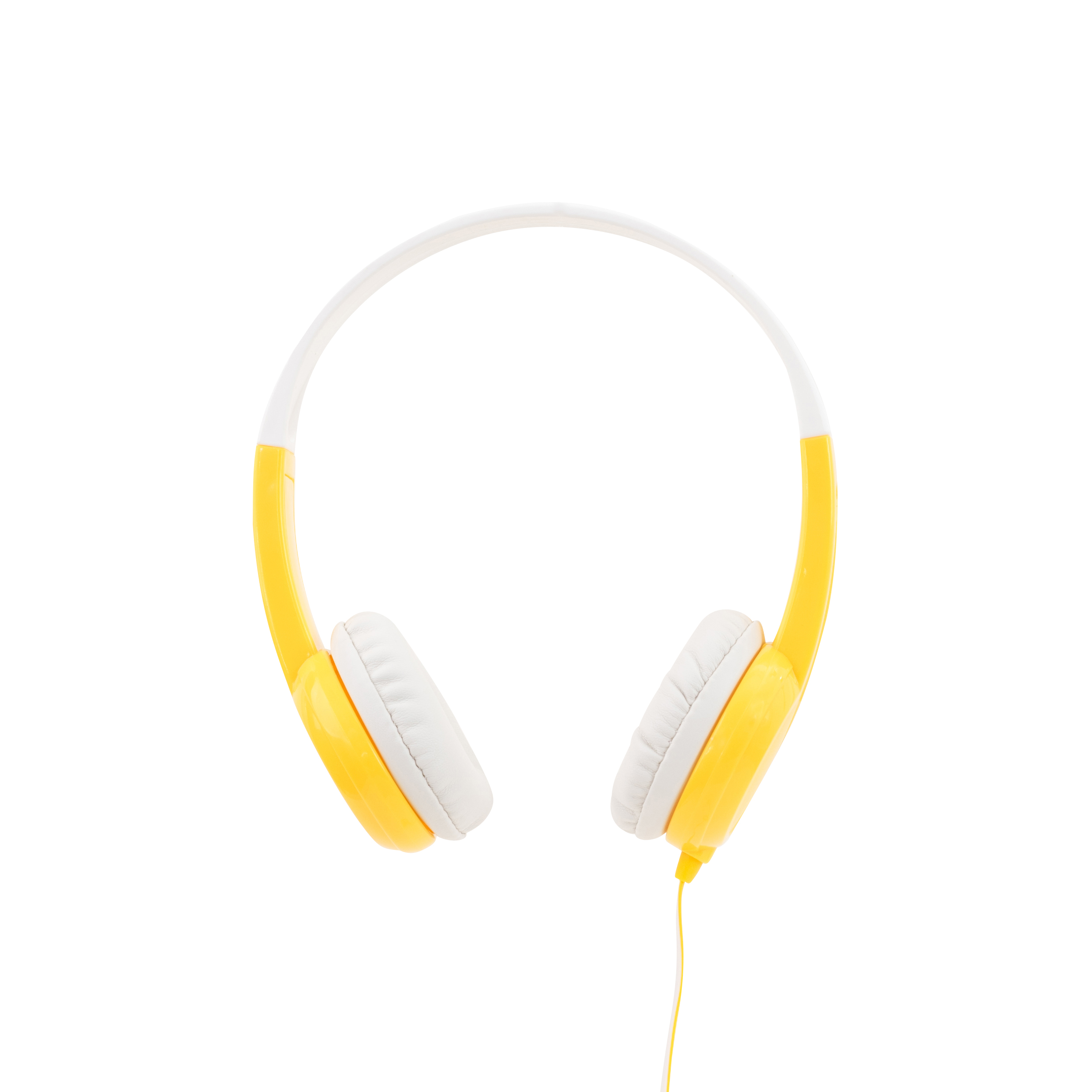 buddyPHONES Standard 儿童耳机头戴式安全音量听音乐娱乐英语学习有线耳机防过敏耳罩小孩礼物礼品 黄色