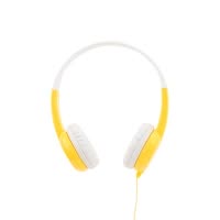buddyPHONES Standard 儿童耳机头戴式安全音量听音乐娱乐英语学习有线耳机防过敏耳罩小孩礼物礼品 黄色