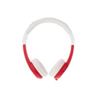 buddyPHONES Explore Foldable儿童耳机头戴式不伤听力学习英语耳麦通话折叠有线耳机小孩礼物 红色