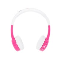 buddyPHONES InFlight儿童耳机头戴式可折叠学生学英语通话有线耳机飞机可用生日礼物可爱卡通节日礼品 粉色