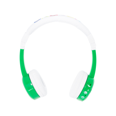 buddyPHONES InFlight儿童耳机头戴式可折叠学生学英语通话有线耳机飞机可用生日礼物可爱卡通节日礼品 绿色