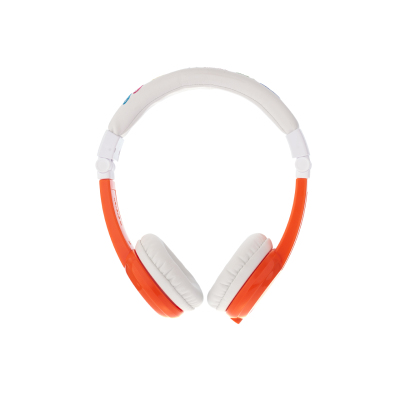 buddyPHONES Explore Foldable儿童耳机头戴式不伤听力学习英语耳麦通话折叠有线耳机小孩礼物 橙色