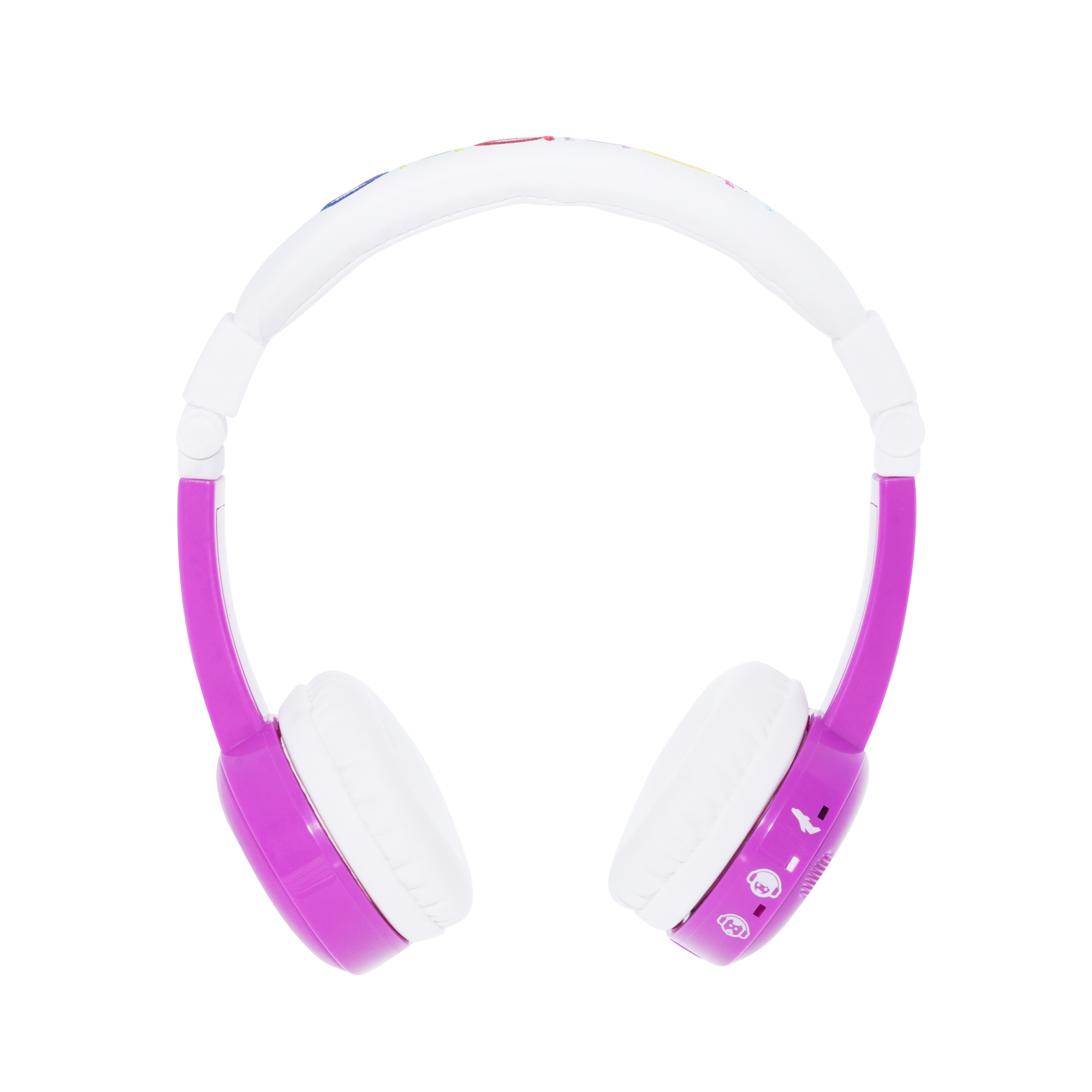 buddyPHONES InFlight儿童耳机头戴式可折叠学生学英语通话有线耳机飞机可用生日礼物可爱卡通节日礼品 紫色