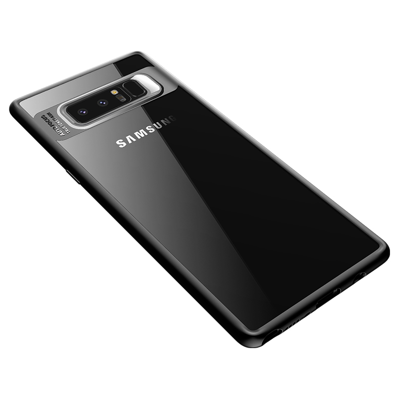 洛克(ROCK)SAMSUNG Note8 手机壳透明保护套三星NOTE8全包防摔硬壳 晶彩系列 黑色