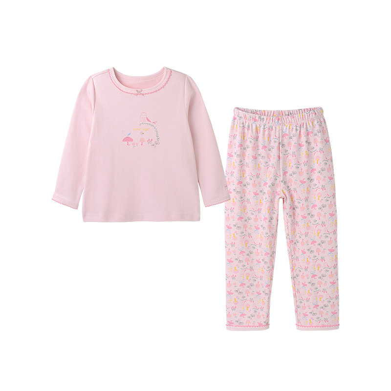 [苏宁自营]英氏女童睡衣棉质儿童家居服套装四季服童装秋衣秋裤164675