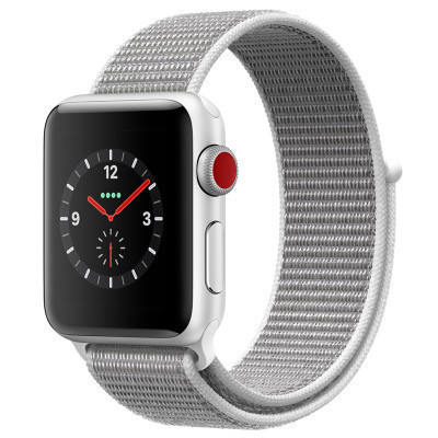 Apple Watch Series3 智能手表 GPS+蜂窝网络款 38毫米 银色铝金属表壳 海贝色回环式运动表带