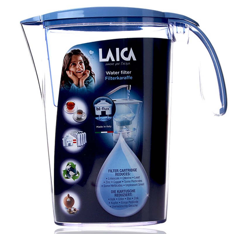 莱卡/LAICA 意大利双流净水壶 滤水壶 J703 便携式净水器 一壶六芯