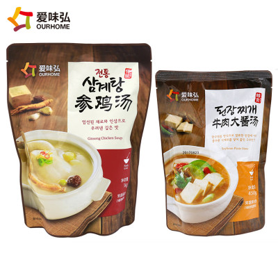 乐采优品 爱味弘 韩国传统参鸡汤 牛肉大酱汤汤类组合