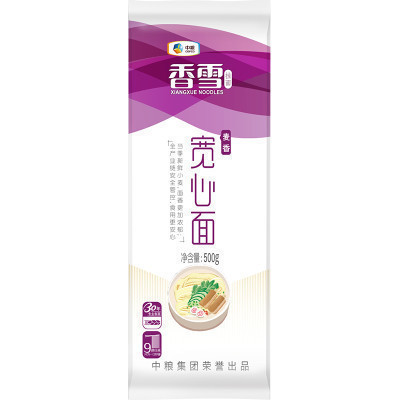 [苏宁超市]香雪麦香宽心面500g