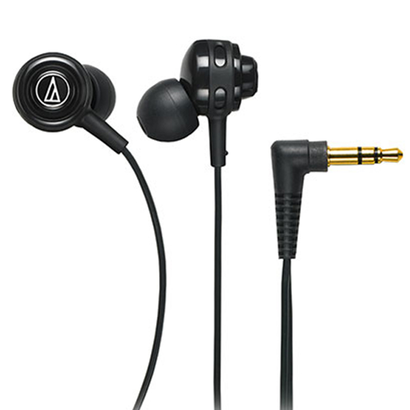 audio-technica/铁三角 ATH-COR150 动圈型 入耳式音乐耳机无线控 耳挂式运动耳机 （黑色）