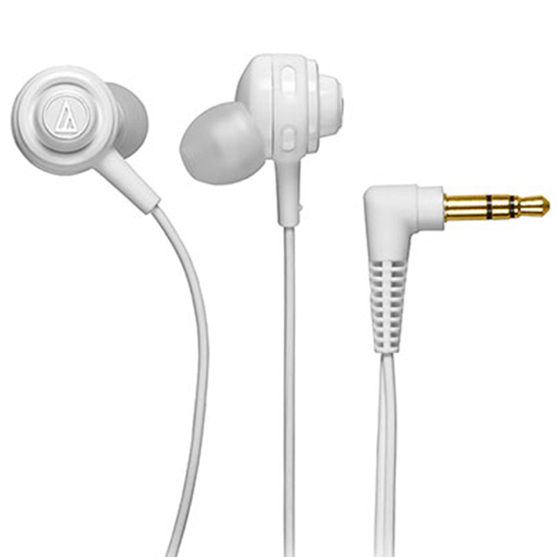 audio-technica/铁三角 ATH-COR150 动圈型 入耳式音乐耳机 耳挂式运动耳机 (白色)