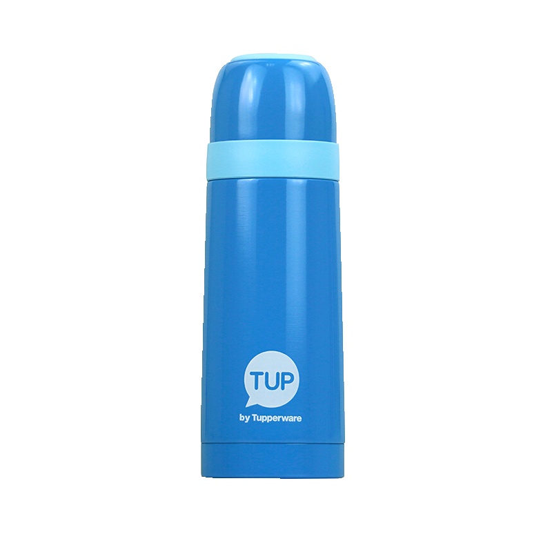特百惠(Tupperware)不锈钢真空保温杯便携男女士水杯 350ML 月光蓝
