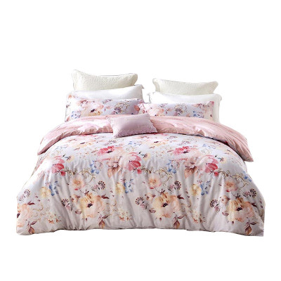 LOVO家纺罗莱生活出品全棉斜纹四件套纯棉床单被套1.5米1.8m双人 安娜亚瑟