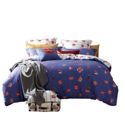 LOVO 可口可乐 罗莱生活出品 纯棉四件套全棉床品套件床上用品床单被套