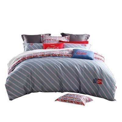LOVO 可口可乐 罗莱生活出品 纯棉四件套全棉床品套件床上用品床单被套