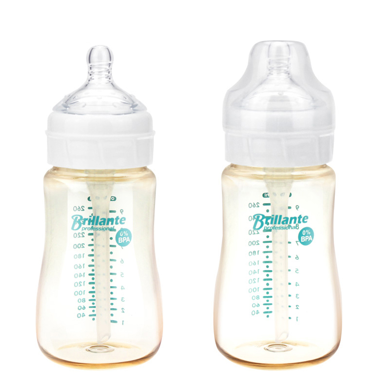 贝立安(Brillante)宽口径PES防胀气奶瓶260ML BYP17 适用于6个月以上宝宝