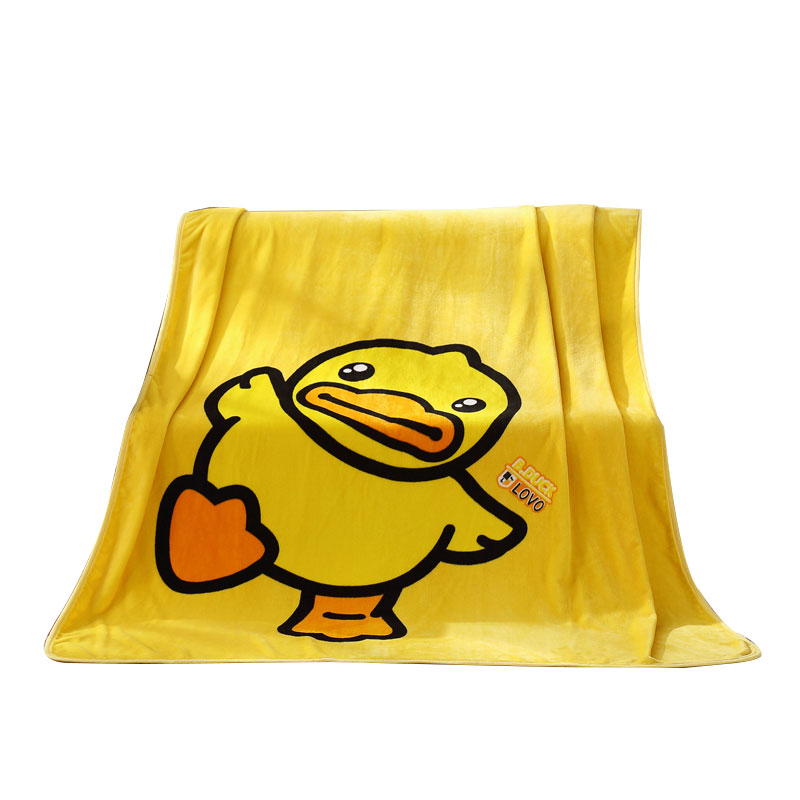 LOVO 小黄鸭-新的一天法兰绒毯