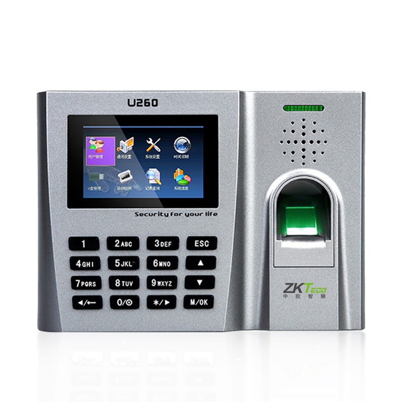 ZKTeco/中控智慧U260 指纹考勤机 打卡机极速识别网络上班打卡机