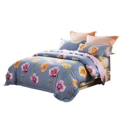 LUOLAI罗莱家纺 贡缎纯棉四件套全棉床品套件床上用品床单被套