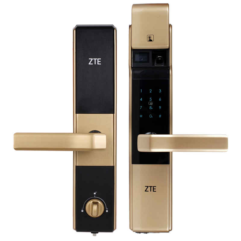 中兴(ZTE)HL533 智能门锁指纹防盗门锁家用滑盖木门别墅大门 刷卡电子密码锁