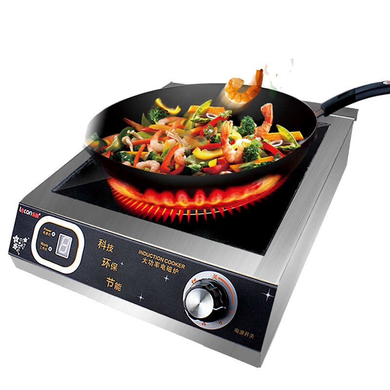 乐创(lecon)LC3501 商用电磁炉 3500W电磁灶平面旋钮 大功率 炒炉