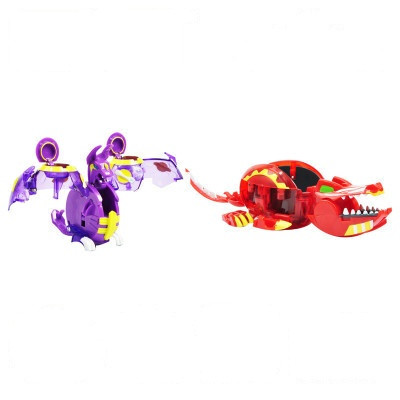 灵动创想(LDCX) 儿童男孩玩具爆丸自动变形蛋 爆兽猎人2代激战套装 蝙蝠VS巨鳄5457
