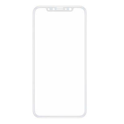 倍思(Baseus)iPhone Xs/X手机膜软边3D钢化玻璃膜全屏iphone Xs/X苹果Xs/X高清手机贴膜 白