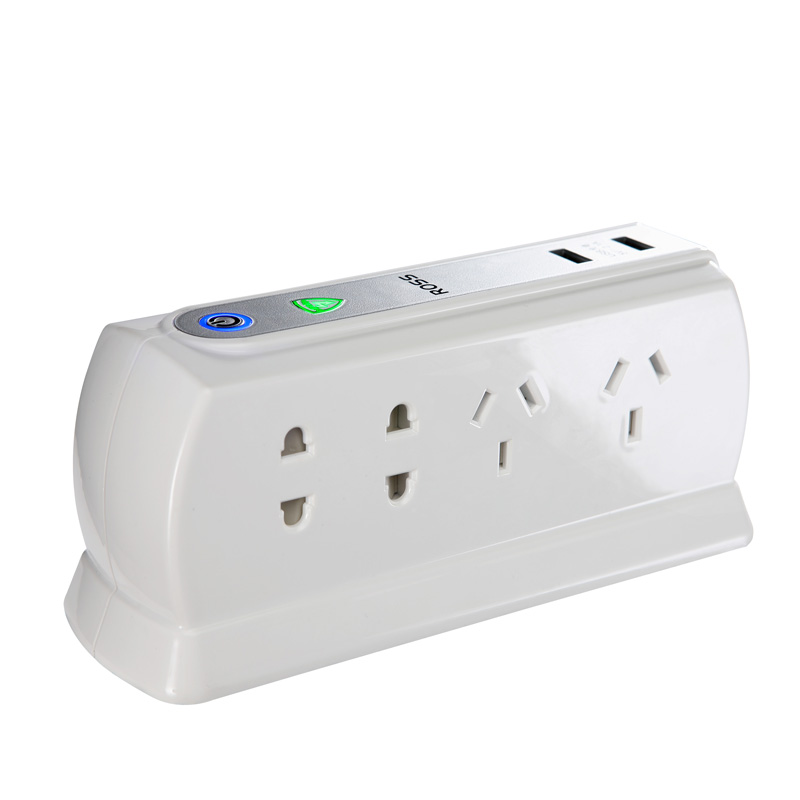 罗尔思 4+4国标插双面白色 个体盒线长2.0M 拖线板 S44C-UW(20C) (个)