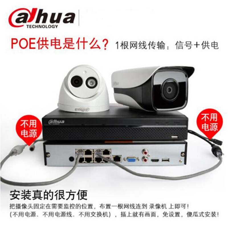 大华(dahua) 10路套装(不含硬盘)摄像录像机 DH-IPC-HDW1220C/DH-NVR4216 (套)