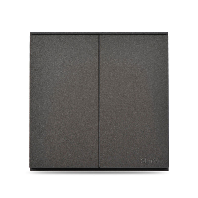 西蒙E6开关插座面板 86型电源墙壁开关 双开二开单控按钮开关面板721021-61