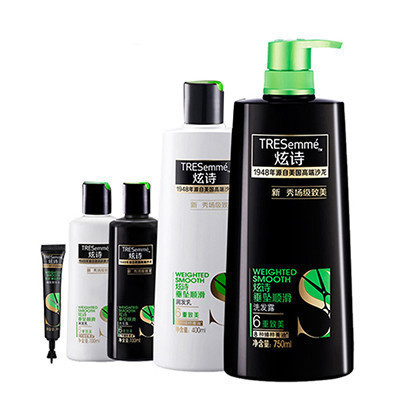 炫诗 (Tresemme) 垂坠顺滑洗发露400ml+50ml+润发乳400ml+50ml+菁华油7ml[联合利华]