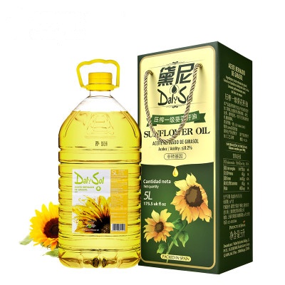 黛尼（DalySol）压榨一级葵花籽油5L礼盒装 西班牙原装进口
