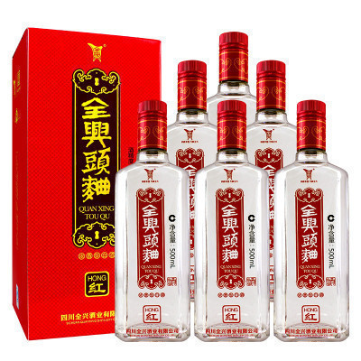 全兴头曲 红 52度 500ml*6 白酒 整箱装