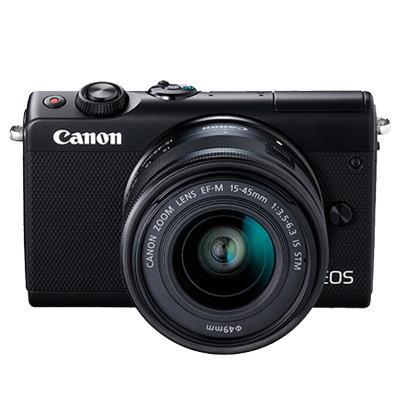 佳能(Canon)EOS M100 (15-45)黑色微单单镜头套装相机2420万像素 触控翻转LCD 全像素双核对焦