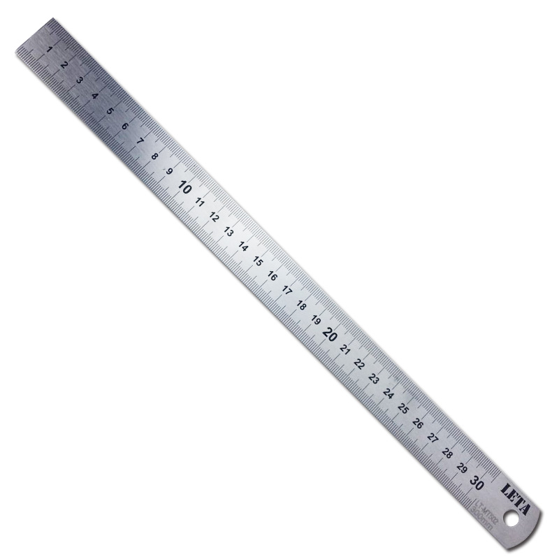 [苏宁自营]勒塔(LETA) 工具 不锈钢直尺 刻度尺 公制绘图 双面刻度 300mm LT-MT502