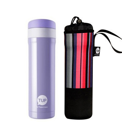 特百惠(Tupperware)暖心保温杯男女士弹跳杯弹盖杯一键开启不锈钢保温水壶水杯子 轻奢范 430ml