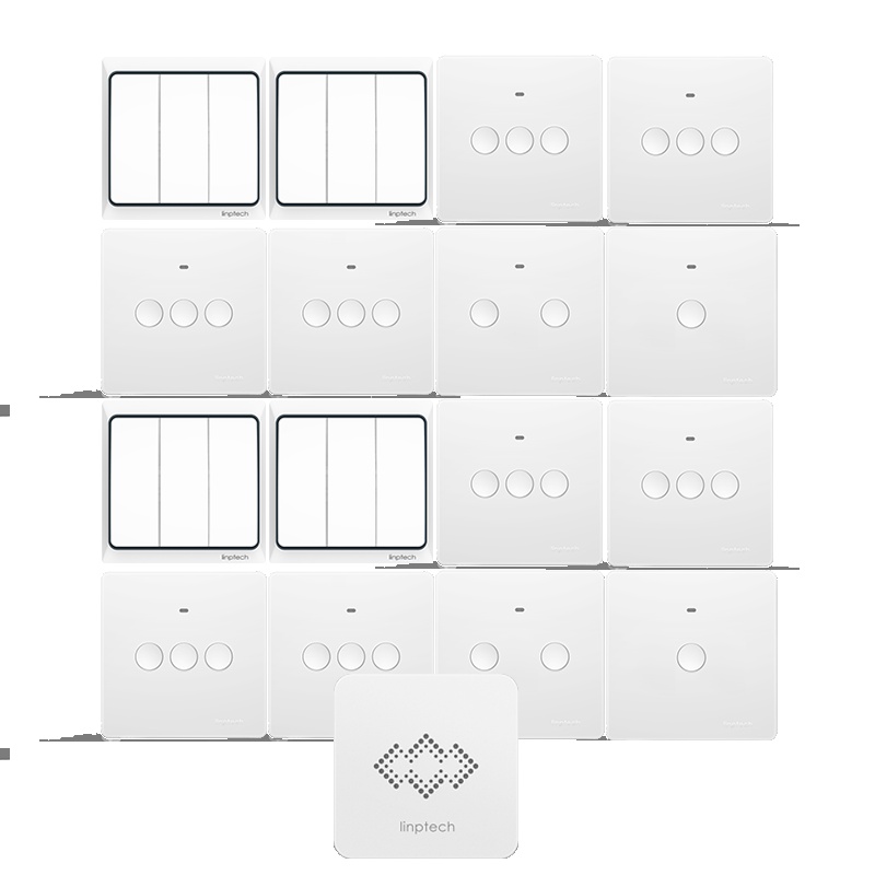 领普科技(linptech)智能开关套装 APP控制定时开关挥手感应开关 三室两厅智能遥控开关套装