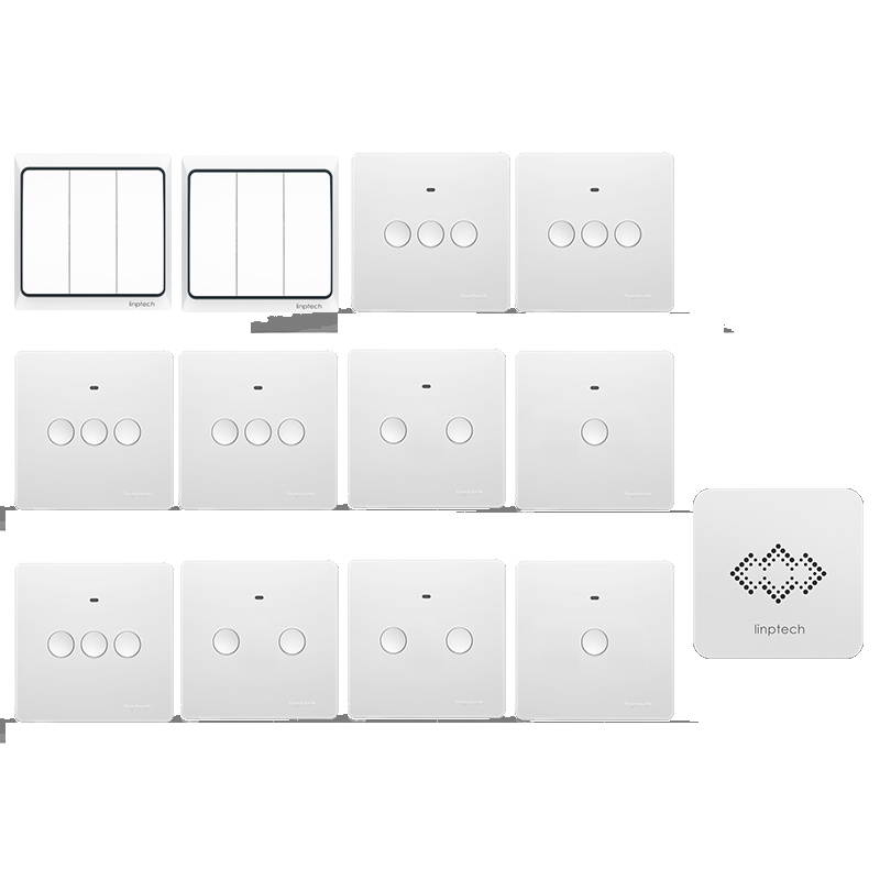 领普科技(linptech)智能无线开关套装 APP控制定时开关挥手感应开关 两室两厅智能开关套装