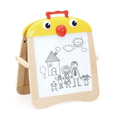 特宝儿(topbright)小鸡双面儿童画板 便携式儿童木制玩具黑板男孩女孩宝宝益智玩具早教3岁以上 120300