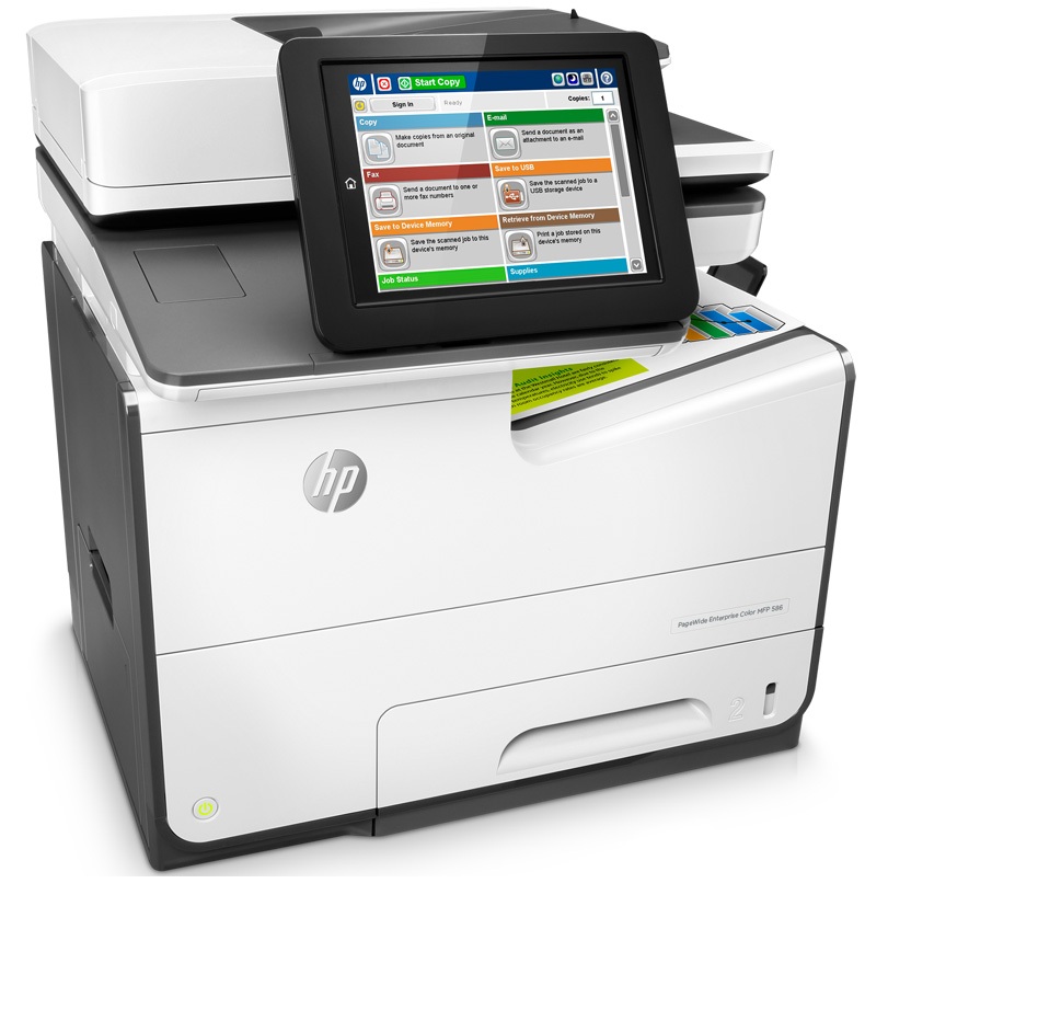HP(惠普)PageWide Ent Color MFP 586f Prntr数码多功能四合一平板一体机(优享服务)