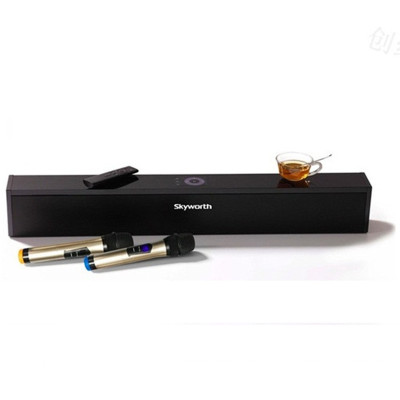 创维机顶盒无线K歌音响卡拉OK一体机 智能家庭影院智能音箱音响卡拉OK 无线金属话筒麦克风无屏电视家庭娱乐乔迁新居送礼佳