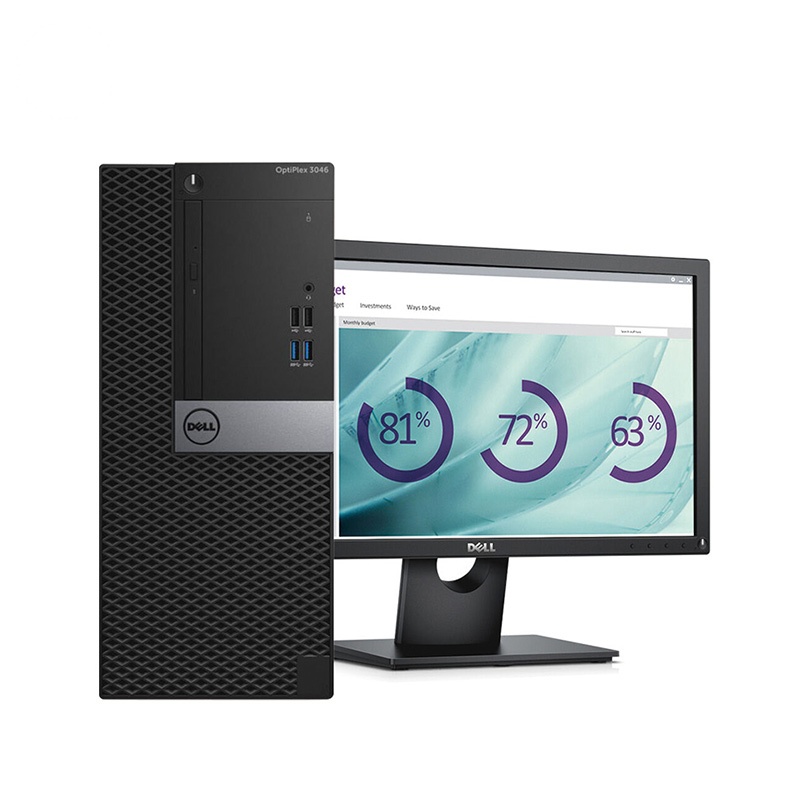 戴尔(DELL)商用Optiplex3046MT台式电脑 19.5英寸屏(i3-6100 4G 1T 刻录 2G独显)