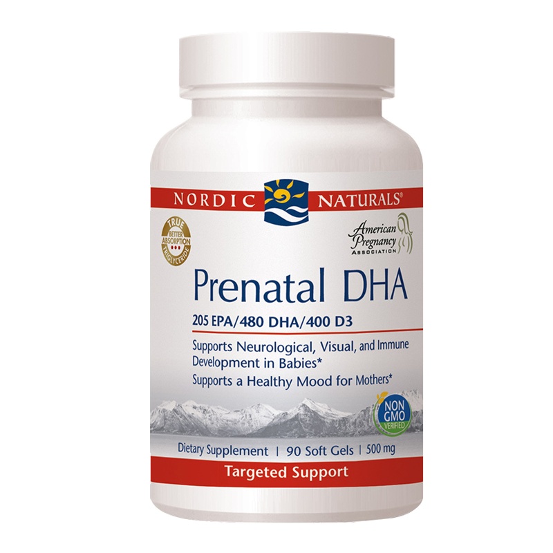 挪威小鱼(Nordic Naturals)美国进口孕妇孕中dha 孕妇产前DHA专业版 90粒/瓶装