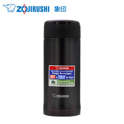 象印SM-AGE35-TD 进口不锈钢双层真空保冷保温杯/保温瓶/情侣水杯子350ml 深棕色