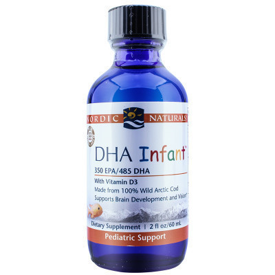 挪威小鱼(Nordic Naturals)婴幼儿DHA鳕鱼肝油 60ml/瓶装 (橙色) 新生儿15天以上 美国进口