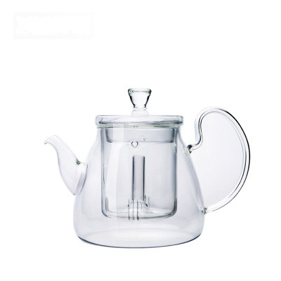 谜家 900ml玻璃茶壶泡茶壶花茶壶红茶黑茶煮茶器耐高温茶水壶带过滤内胆茶具泡茶器飘逸杯 梨型侧把壶单只