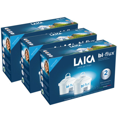 莱卡(LAICA)意大利进口流滤芯bi-flux(F2M)6只装直饮滤水壶直饮水机净水器专用