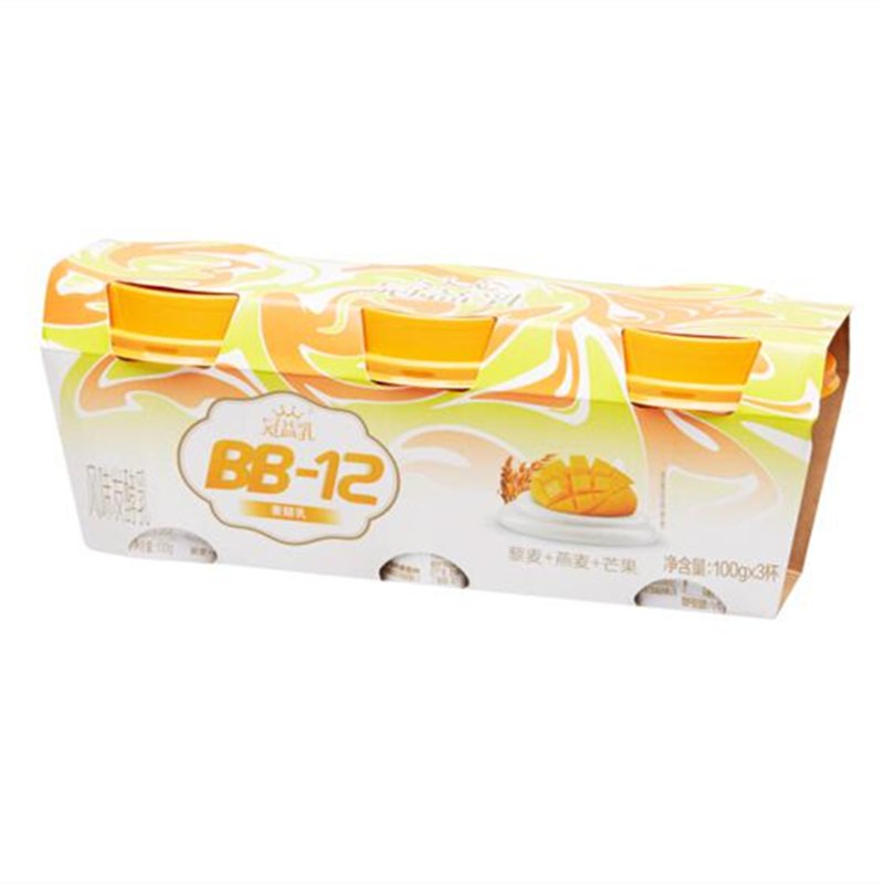 蒙牛 冠益乳BB-12麦酪乳 藜麦+燕麦+芒果 100g*3杯