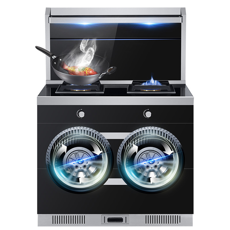 先科 集成灶T6XW(D12温菜)升级款顶部温菜双电机大吸力猛火灶烟灶套装环保灶 智慧升级版